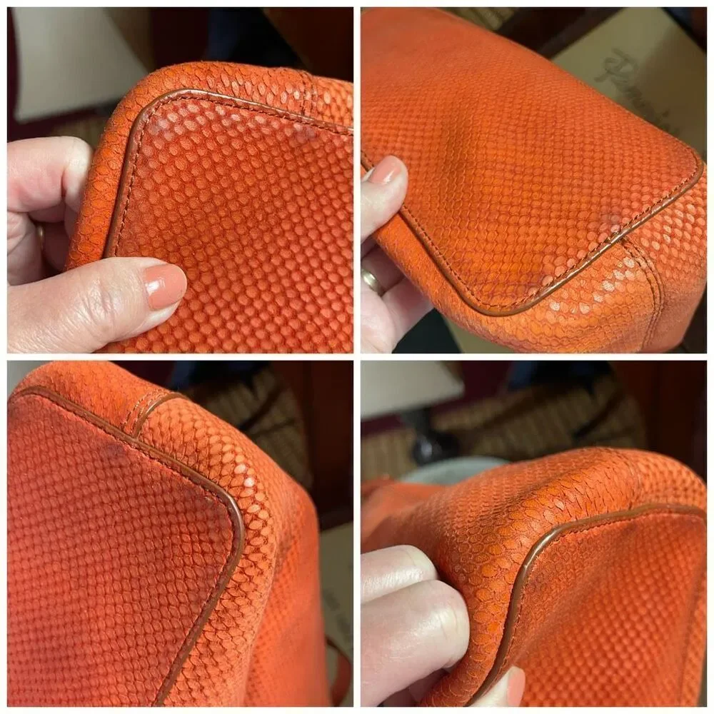 Fossil Marlo Hobo shoulder slouchy bag. Python embossed leather.